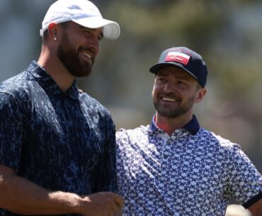 Travis & Jason Kelce Join Justin Timberlake at Vegas Golf Tournament