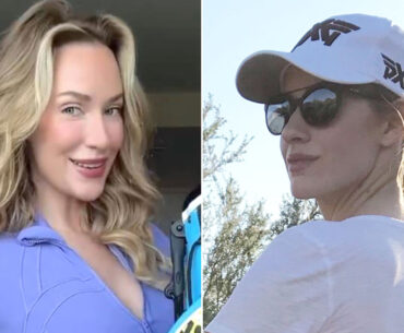 'Heck yeah' - Paige Spiranac shows off new bum in before and after pics after 'working harder than I ever have'