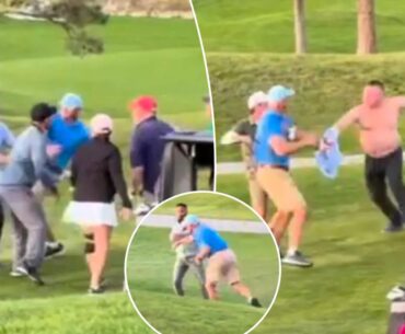 Golfer may have suffered broken jaw in brawl as cops called