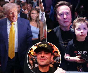Donald Trump, Elon Musk and Zac Efron lead the celebs at UFC 314 in Miami: Photos