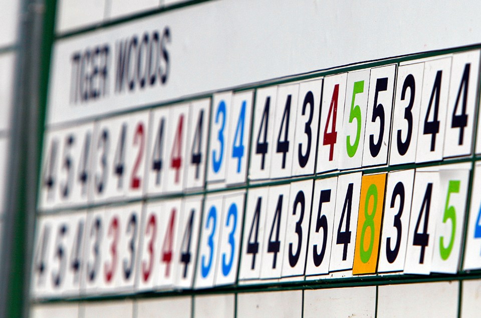 Woods' score was eventually corrected to reflect the 8 on 15