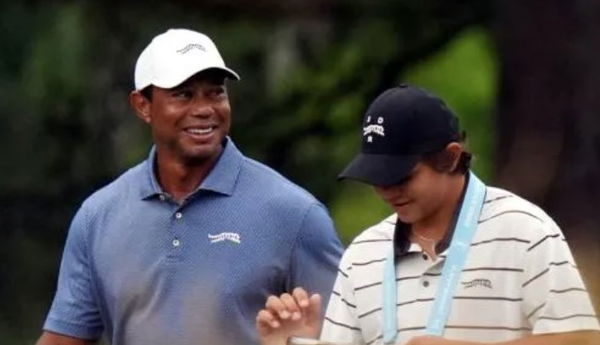 Tiger with son Charlie