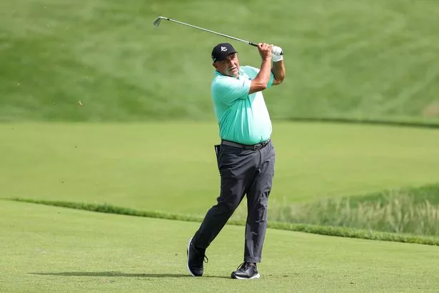 Angel Cabrera is in contention at a major for the second straight week