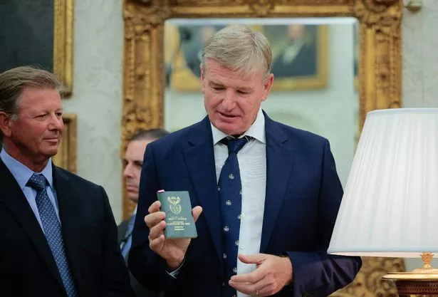 Ernie Els during his visit to the White House