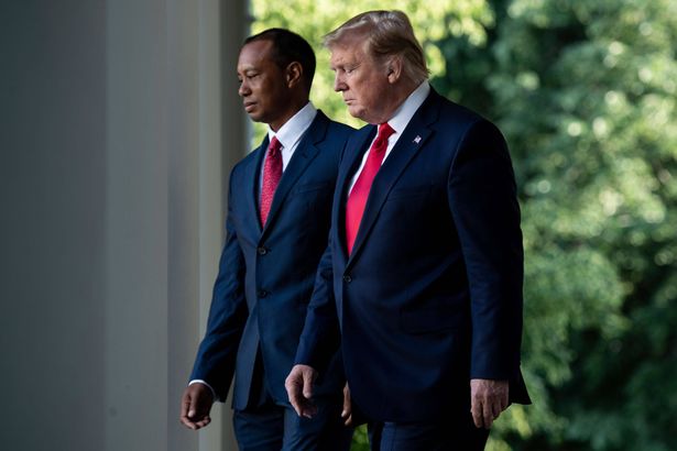 Woods is close to U.S. President Donald Trump