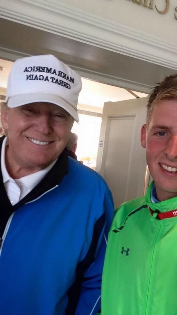 Daniel Mulvey posing with Donald Trump