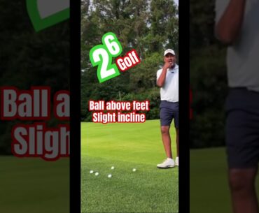Chip and pitch with the slope of the ground.  #golf #golftips #golfswing