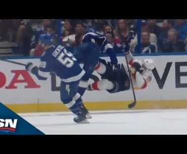 Lightning's Brandon Hagel Tagged For Major After Late Hit Sends Barkov To The Locker Room