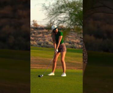 Amazing Golf Swing you need to see | Golf Girl awesome swing | Golf shorts | Sara Michelle Winter