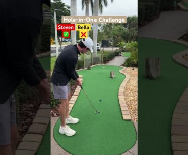 Hole-in-One Challenge! #golf #minigolf #minigolfing #puttputt #puttputtgolf #viral #sports