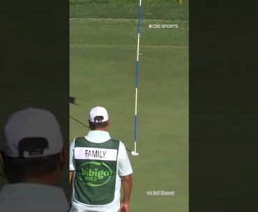 Rasmus Højgaard makes an impressive long-range putt! 😮‍💨#shorts