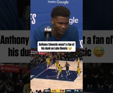 Anthony Edwards' reaction 🤣