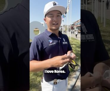 A little something to remember their time in Korea 🇰🇷 #golf #LIVGolf #korea