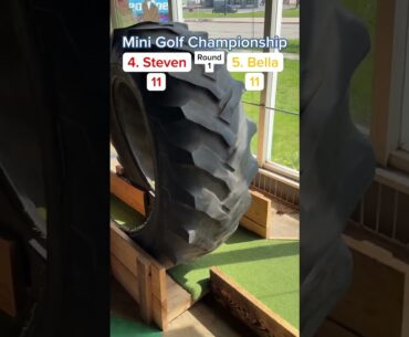 Mini Golf Championship Round 1, 4. Steven vs 5. Bella (Holes 5-6) #minigolf #golf #viral