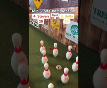Mini Golf Championship Round 1, 4. Steven vs 5. Bella (Holes 13-14) #minigolf #golf #viral