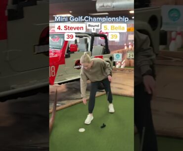Mini Golf Championship Round 1, 4. Steven vs 5. Bella (Holes 17-18) #minigolf #golf #viral