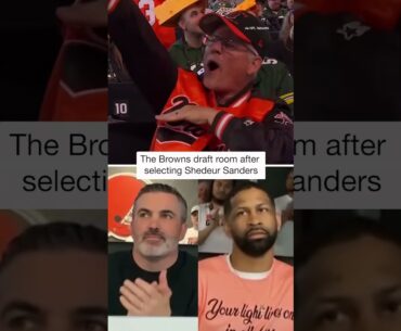 Browns draft room shortly after drafting Shedeur Sanders #nfl #shorts