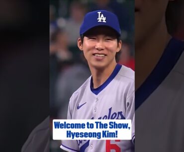 Hyeseong Kim enters the game to make his Major League debut with the Dodgers 👏