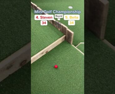 Mini Golf Championship Round 1, 4. Steven vs 5. Bella (Holes 15-16) #minigolf #golf #viral