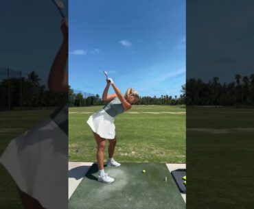 How’s my swing looking ? #golf #golfgirl #tallgirl #golfswing