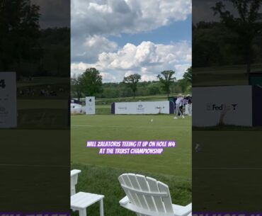 Will Zalatoris teeing it up at Hole #4 at the Truist Championship in Philly || GITH #shorts