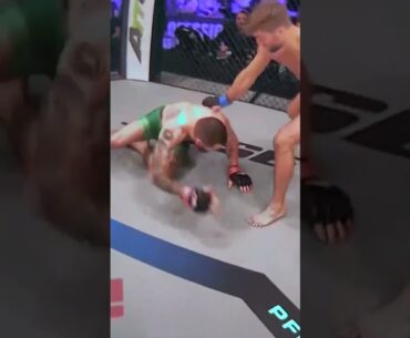 Witness Alfie Davis's spinning back elbow TKO via the ref cam! #MMA #PFL #Shorts