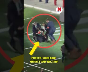 Protester Tackled During Kendrick’s Super Bowl Show! 👀🏈#SuperBowl #Champions #Eagles #NFL #Chiefs