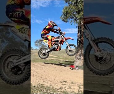 10/05/2025 ride day at home with friends. Sam getting some good air time today. Ryder on 65cc & 85cc