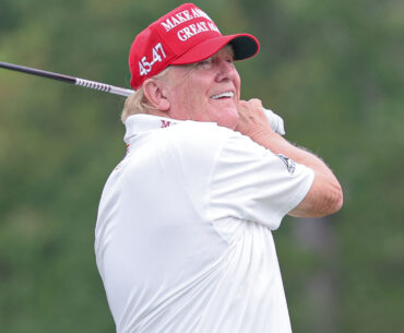 Donald Trump golfing