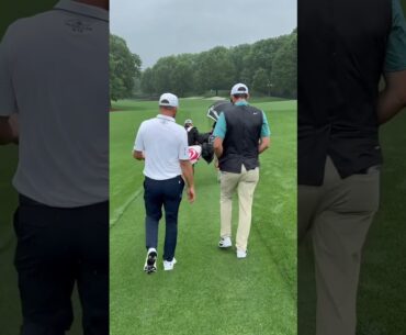 Dustin Johnson hits his first practice round at Quail Hollow for the 2025 PGA Championship ⛳️🏌️‍♂️