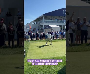 Tommy Fleetwood RIPS a drive on 18 at the Truist Championship || GITH #shorts