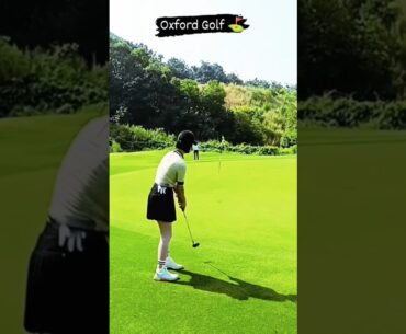 Golf girl //  Golf course view ⛳#trending #golf #golfswing #shortvideo #golfshorts #oxfordgolf