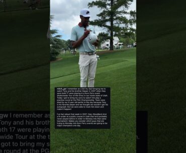 Meeting Tony Finau! #golf #pgatour #pgachampionship #dadlife