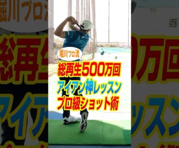 【見るだけで変わる】プロのショットが身につく!?500万回再生されたアイアン練習法を堀川未来夢プロが実演！ #ゴルフ #ゴルフレッスン #堀川未来夢 #アイアン