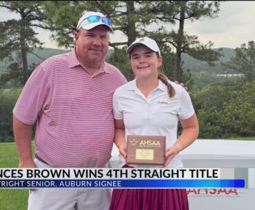 UMS-Wright golf star Frances Brown closes high school career with 4th state title