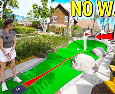 Elisha Gets an EPIC Hole in One at this Mini Golf Course!