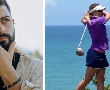 Man 'corrects' a female golfer's swing, completely clueless than she's a PGA pro
