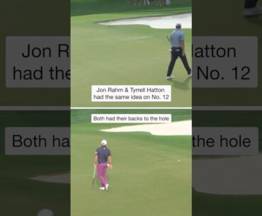 Jon Rahm & Tyrrell Hatton took the same route with this putt #shorts #pga #pgachampionship