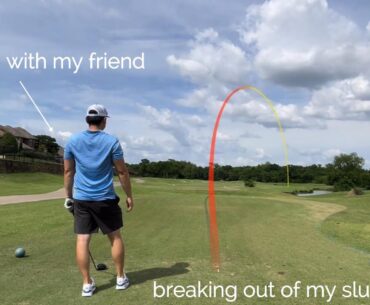 trying to break out of my golf slump at a difficult public course || 9 hole vlog