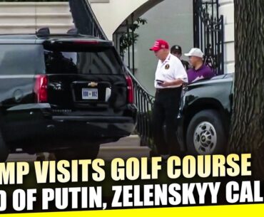 President Trump visits his Virginia golf course ahead of Putin, Zelenskiy calls I USA I America