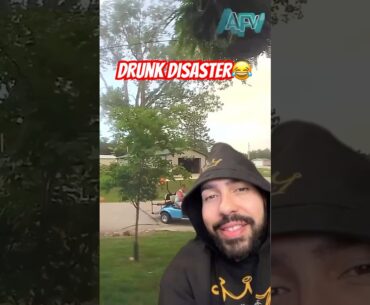 Drunk Woman Crashes Golf Cart…Twice! #shortvideo #shorts