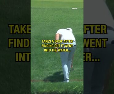 This volunteer went fishing for Rory's ball in the water #shorts #pgachampionship #pga