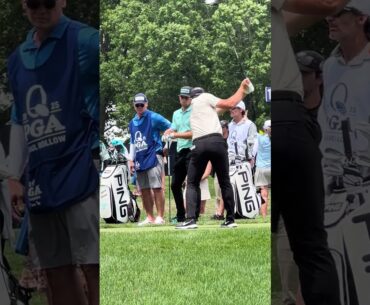 Viktor Hovland tees off on No. 11 at the 2025 PGA Championship #shorts #live #golf
