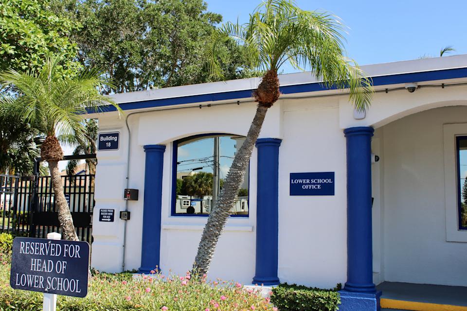 The Benjamin School’s small administrative office building called "Building 18" along McLaren Road on the interior of the campus in North Palm Beach, Fla., will soon be torn down and replaced with a new building more than twice the original building’s size.