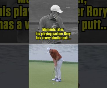 Scottie & Rory miss similar putts within 4-foot...#shorts #pga #pgachampionship