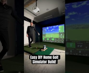 EASY DIY HOME GOLF SIMULATOR! MORE AFFORDABLE THAN YOU THINK! #golf #homegolfsimulator #golftips