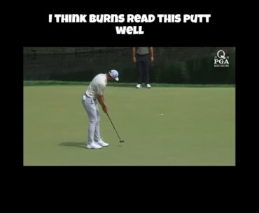 Sam Burns Makes Excellent Putt! #golf #samburns #pgatour