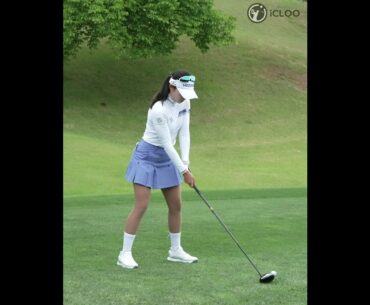 Swing balance is good~  She is Sohyun Bae, KLPGA tour professional.