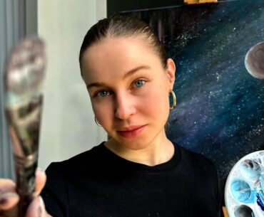 ASMR Painting on Canvas 🎨 | Whispered Bob Ross Style for Deep Relaxation