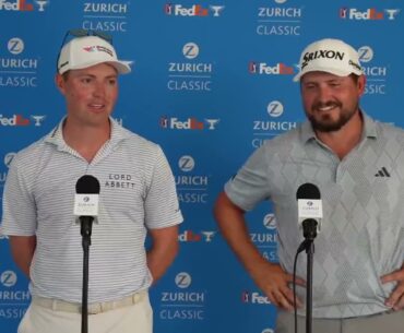 Ben Griffin & Andrew Novak Discuss 2025 Zurich Classic of New Orleans | PGA Tour Saturday Interview